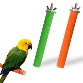 2 x Parrot Perches Toy Bird Cage Perches Stand Paw Bows Toy Perches for Birds Perches for Bird Cages Bird Perches Wood for Cage Bird Toy for the