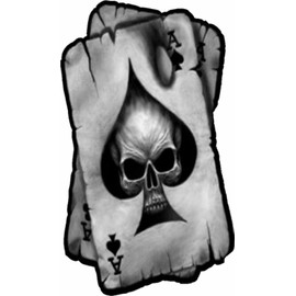 Kramer Skull Ace of Spades Sticker for Car Vinyl Decal Water Bottle Laptop Decal Phone (4")