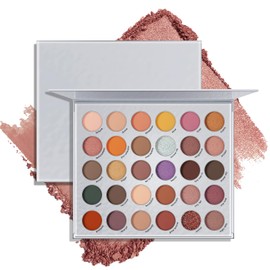 Apooliy Eyeshadow Palette 30 Pigmented Matte Shimmer Eyeshadow Makeup Palette Glitter Long Lasting Waterproof