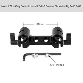 NICEYRIG 15mm Dual Rod Clamp with 1/4"-20 Standard Thread Only Suitable for NICEYRIG Camera Shoulder Rig S485,S483-272