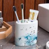 Ceramic 4-Piece Bathroom Accessories Set Complete Hand Paint Bath Countertop