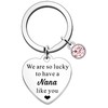 SDOFY Nana Gifts: Granddaughter Grandson Keyring & Keychain - Birthday