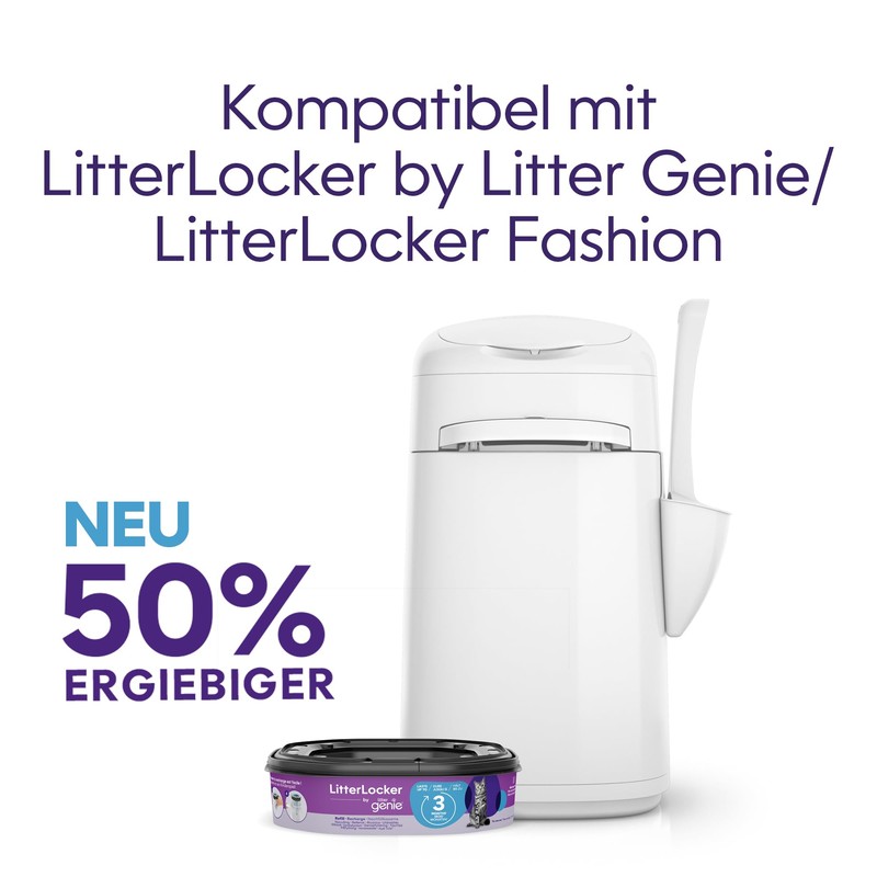 Litter Genie LitterLocker by, Pack of 3 XL Refill Cassette,