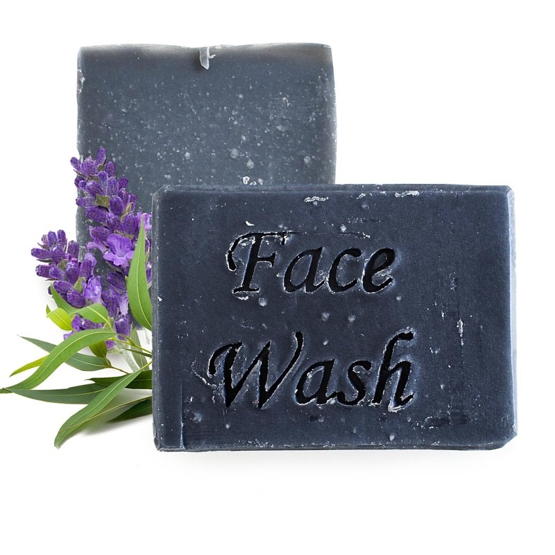 Charcoal Face Wash Bar, naturally detoxifying 75g,vegan, plastic free, all