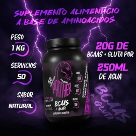Suplemento Bcaas  Glutamina 1kg En Polvo Panther Protein                                                                                              