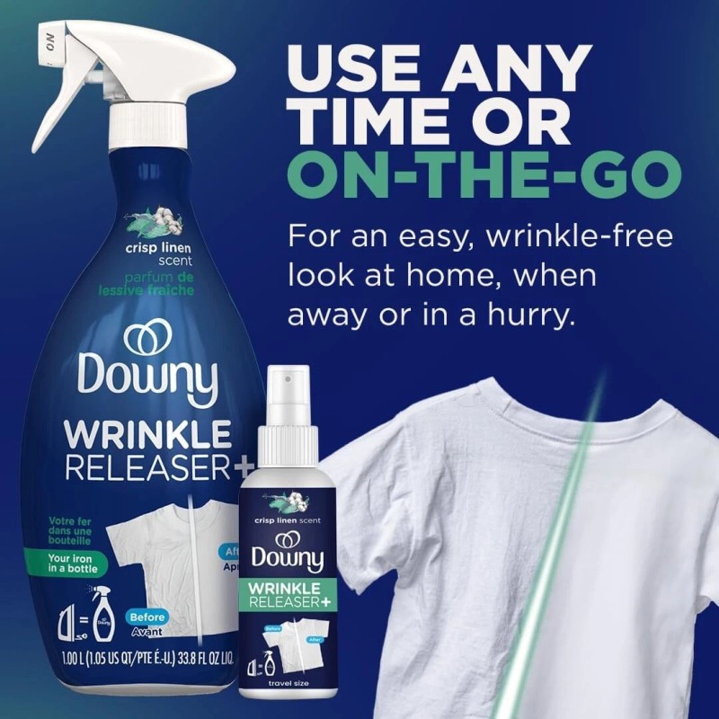 Downy Wrinkle Releaser Spray, All In One Formula, Removes Wrinkles,