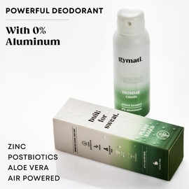 Gymati Natural Deodorant Body Spray Aluminum Free - Men & Unisex - Pack of 2