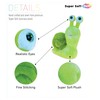 Puzzled Green Snail Plush, 5.5 Inch Collectible Decorative Big Eyes