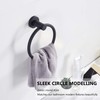 BGL Black Towel Ring Wall Mounted, Stainless Steel 304 Rubber