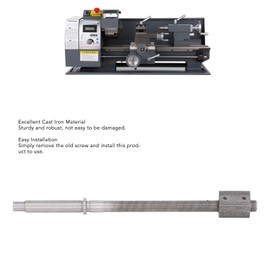 M10x1.0 Lathe Feed Screw, Crossed Slide Screw for Mini Lathe 7x10 0618 CJ18 CJ0618A 7x12 7x14 0618-3B Models, Made of Cast Iron, Versatile Replacement with Left Hand Thread