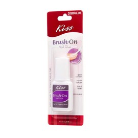 Kiss DGBGL02 - Aplicador de pegamento para uñas con pincel (1 botella, se aplica como pegamentos y reparaciones de esmalte, ideal para uñas artificiales, puntas, envolturas y uñas naturales)