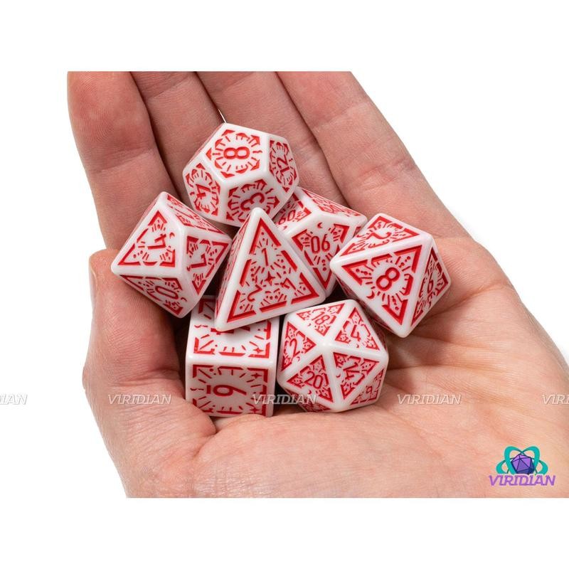 Red Dawn Stars | White and Red Ornate Star Design