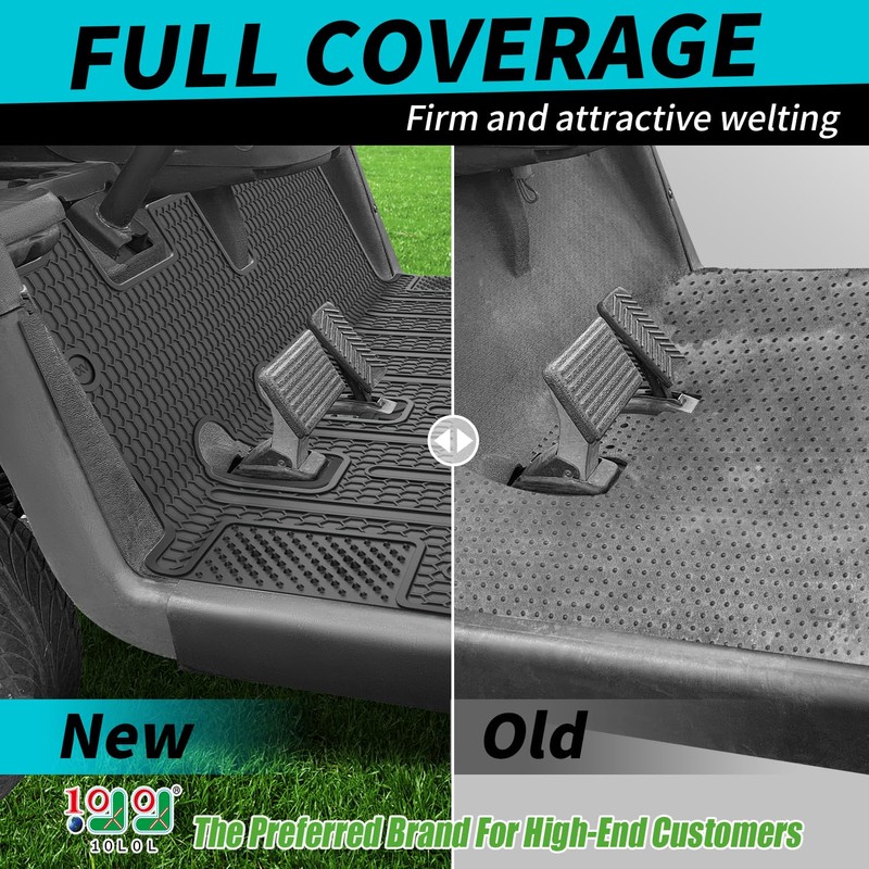 10L0L Golf Cart Floor Mat for EZGO RXV 2008-up, Full