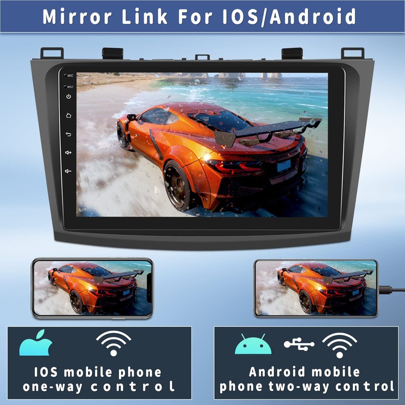 Android 13 Car Stereo for Mazda 3 2009-2013,9 Inch Touchscreen