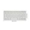Wireless Keyboard Mini 78 Keys Ultra Thin Portable White Computer