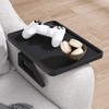 Danfoxer Couch Arm Tray,Bamboo Folding Sofa Tray,Sofa Armrest Trays Clip-On