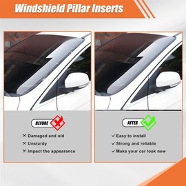 Driver & Passenger Side Windshield Pillar Molding Compatible with Ford Focus 2012 2013 2014 2015 2016 2017 2018#CP9Z-5803137-A CP9Z5803137A