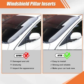 Driver & Passenger Side Windshield Pillar Molding Compatible with Ford Focus 2012 2013 2014 2015 2016 2017 2018#CP9Z-5803137-A CP9Z5803137A