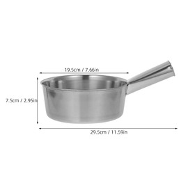 Hemobllo Stainless Steel Water Ladle Thickened Cooking Scoop with Long Handle Large Metal Scoop for Soup Serving Water Replacement Kitchen Utensil for Scooping and Draining