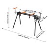 Happybuy Miter Saw Stand, 550lbs Load Capacity Steel Collapsible Stand