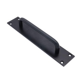 Set of 2 NUZAMAS Aluminum Alloy Sliding Door Handles, Fire Door Handles, Cabinet Door Round Handles, Pull Push Open, 20cm X 4cm (7.8 inch X 1.5 inch), Black Color