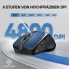 TECKNET Bluetooth Maus, 4800 DPI Kabellos Ergonomische Maus (Tri-Modi: BT
