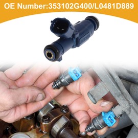 X AUTOHAUX 1 Pcs No.353102G400/L0481D889 Fuel Injector for Hyundai Sonata 2008-2013 for Kia Forte Sportage 2008-2013 Car Engine Flow Match Fuel Nozzle