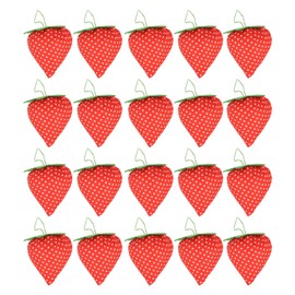 20pcs Sewing Pin Cushion Cotton Soft Lightweight Cute Strawberry Shaped Small Pin Cushion for Sewing Quilting Needlework DIY Crafts