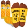 Giraffe Gifts for Women, Funny Giraffe Non-Slip Socks Giraffe Lover
