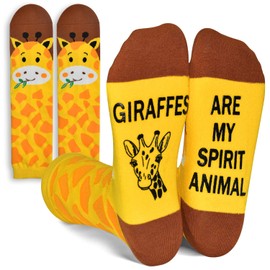 Giraffe Gifts for Women, Funny Giraffe Non-Slip Socks Giraffe Lover Christmas Gifts Medium