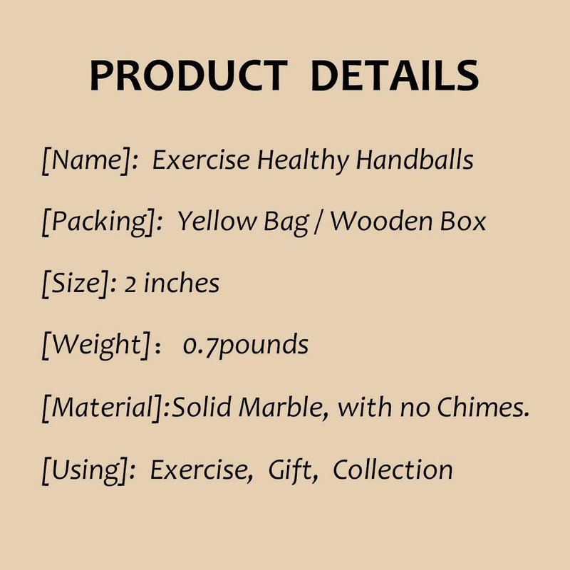 5,1 cm Baoding Bolas Gris Oscuro Mármol bola de piedra chino