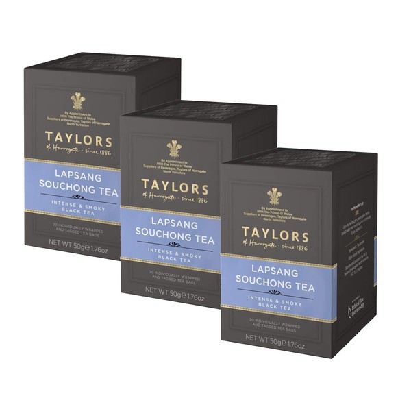 Taylors of Harrogate Lapsang Souchong Tea 20 Wrapped & Tagged