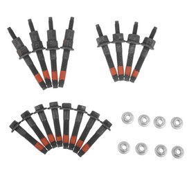 A ABSOPRO Engine Exhaust Manifold Stud Bolt Nut Kit No.6505316AA/6504331 Exhaust Manifold Bolt Hardware Kit for Dodge for Ram 1500 4.7L V8 2002-2008 for Jeep Grand Cherokee Black (Set of 24)