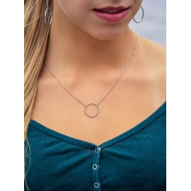 Mendozza Collier Chain Necklace Silver Gold Rose Gold Various Pendant Chains Stainless Steel 18 Carat Women's Jewellery, Stainless Steel