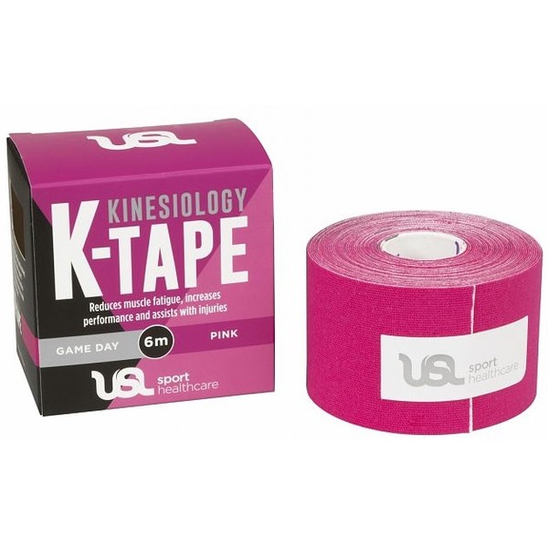 USL Sport Game Day Kinesiology KTape 5cm x 6m - PINK - Pack of 20