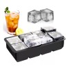 Estuchelandia 2 Pzs Molde Bandeja Silicona Cubos Hielos Cuadrados Grandes