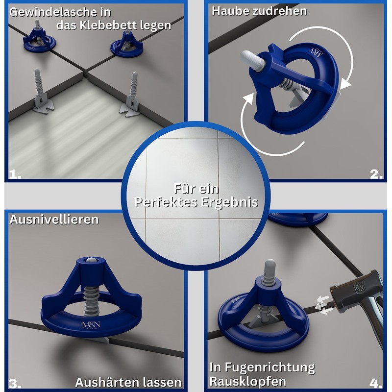 M&N Tile Levelling System 1 mm, 1.5 mm, 2 mm,