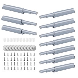 HSUYUN Pressure Door Opener, Pack of 10 Cabinet Door Damper, Magnetic Elasticity Soft Close Door Damper, Grey Pressure Opener Cabinet for Cupboards, Drawers, Bookshelves