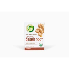 Lifestyle Awareness Organic Ginger Root Tea, Caffeine Free, 20 Count (Pack of 6), Packaging May Vary