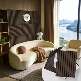 WADILE 16 Pack Self Adhesive Acoustic Wall Panels in Wood Look 11.8"x15.7"