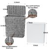 Coeusy 3 Gallon Wicker Trash Can,Grey Bathroom Trash Cans with