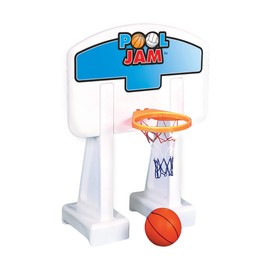 SWIMLINE Pool Basketball Hoop Poolside Game POOL JAM Heavy Duty With Plastic Rim For Kids & Adults Swimming Splash Hoops Games With Midsize Water Basketball, Toy For Pools, Outdoor Summer Hoops 9189M
