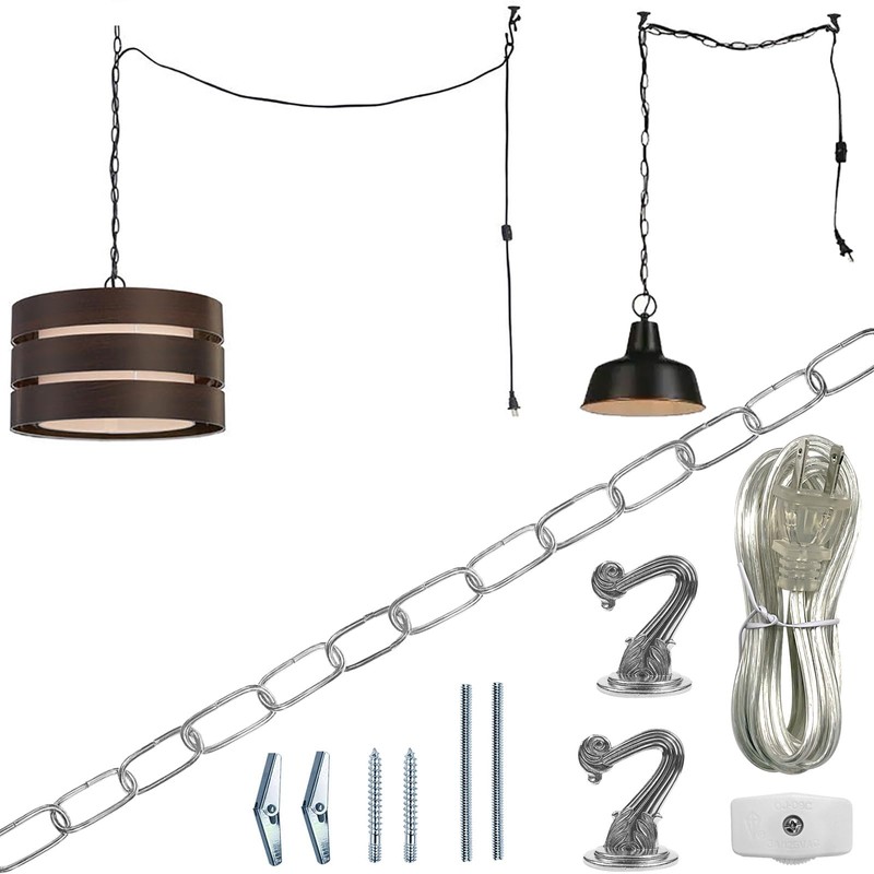 ECUDIS Swag Light Kit, Lamp Parts Chandelier Light Fixture Chain