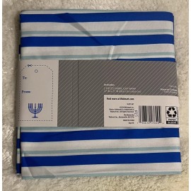 Way To Celebrate! 2 Pc Hanukkah Fabric Gift Wrap 27"x27" NEW
