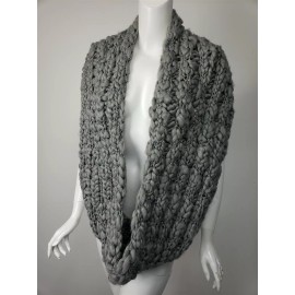 FREE PEOPLE Dreamland Chunky Knit Infinity Scarf Gray NWT $68