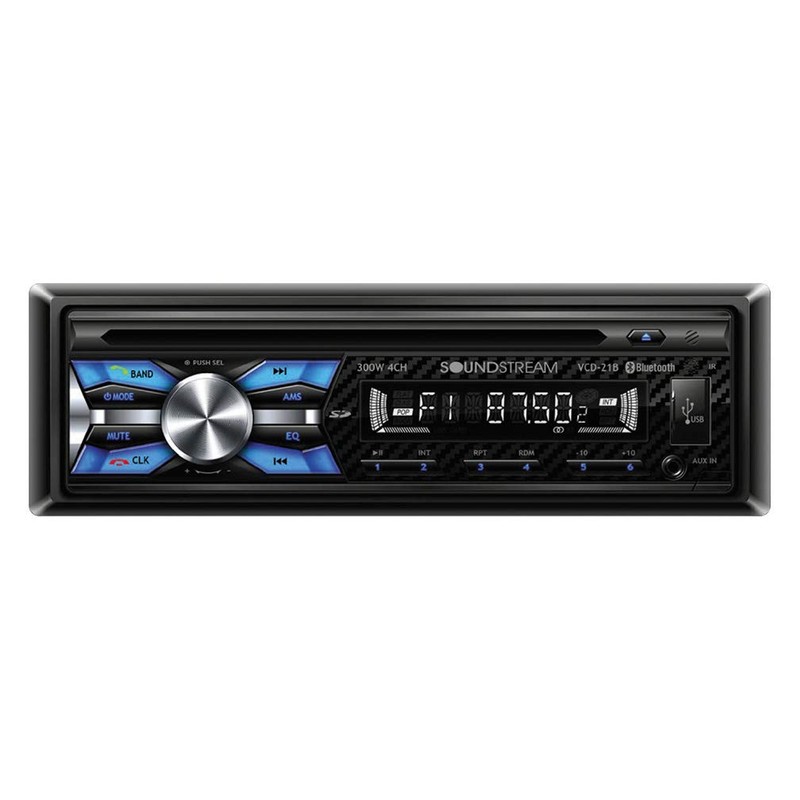 Soundstream VCD-21B Single DIN CD Player with 32GB USB Playback/Bluetooth