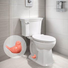 2 Pcs Ceramic Bird Toilet Floor Bolt Caps,Cute Bird Toilet Screw Caps Decorative,Toilet Bolt Figurine,Toilet Bowl Cap Covers,Decorative Bathroom Toilet Bolt Easy Installation (Bird-Red)