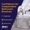 Drive Medical 2-in-1 Raised Toilet Seat with Removable Padded Arms