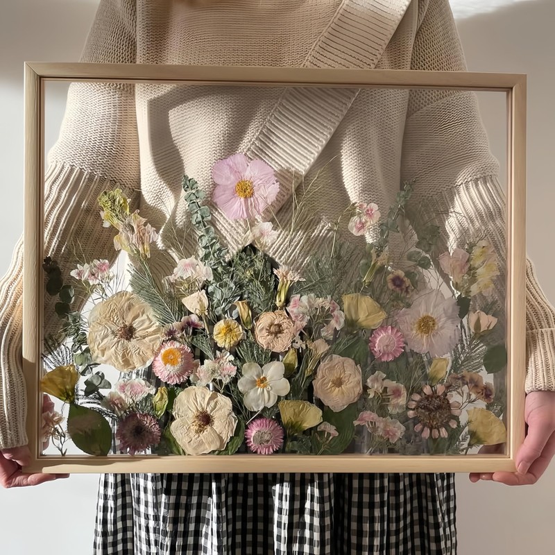 Volakk 16x20 Floating Frame Double Real Glass Frames 12x16 Natural