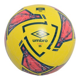 Umbro Neo Swerve Soccer Ball, Size 4, Yellow/Blue/Red